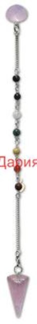 Радиестезично махало  гривна седемте чакри от Планински кристал